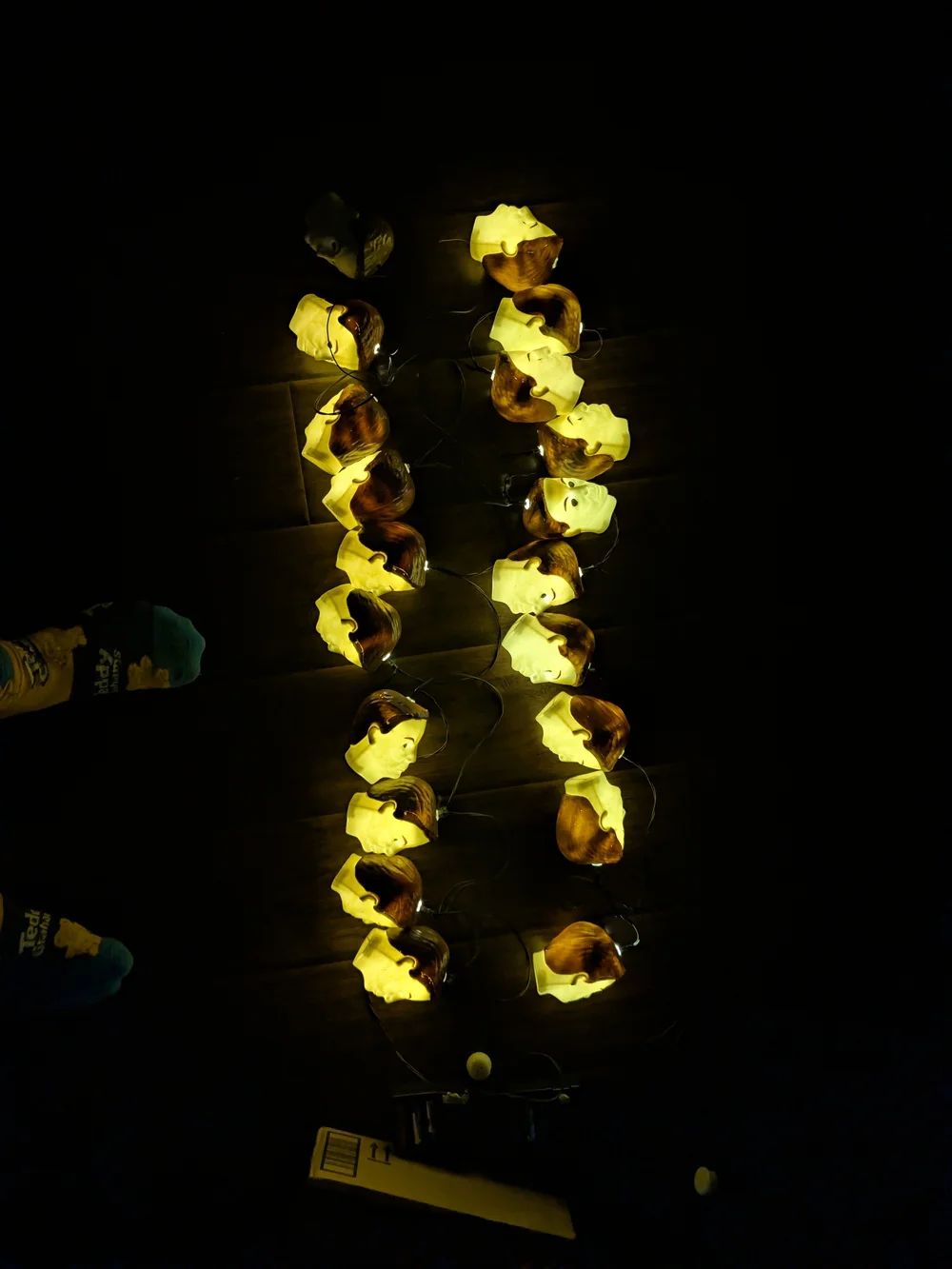 Novelty Yellow and Brown Kids Character String Lights - Brand